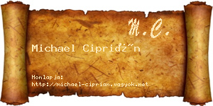 Michael Ciprián névjegykártya